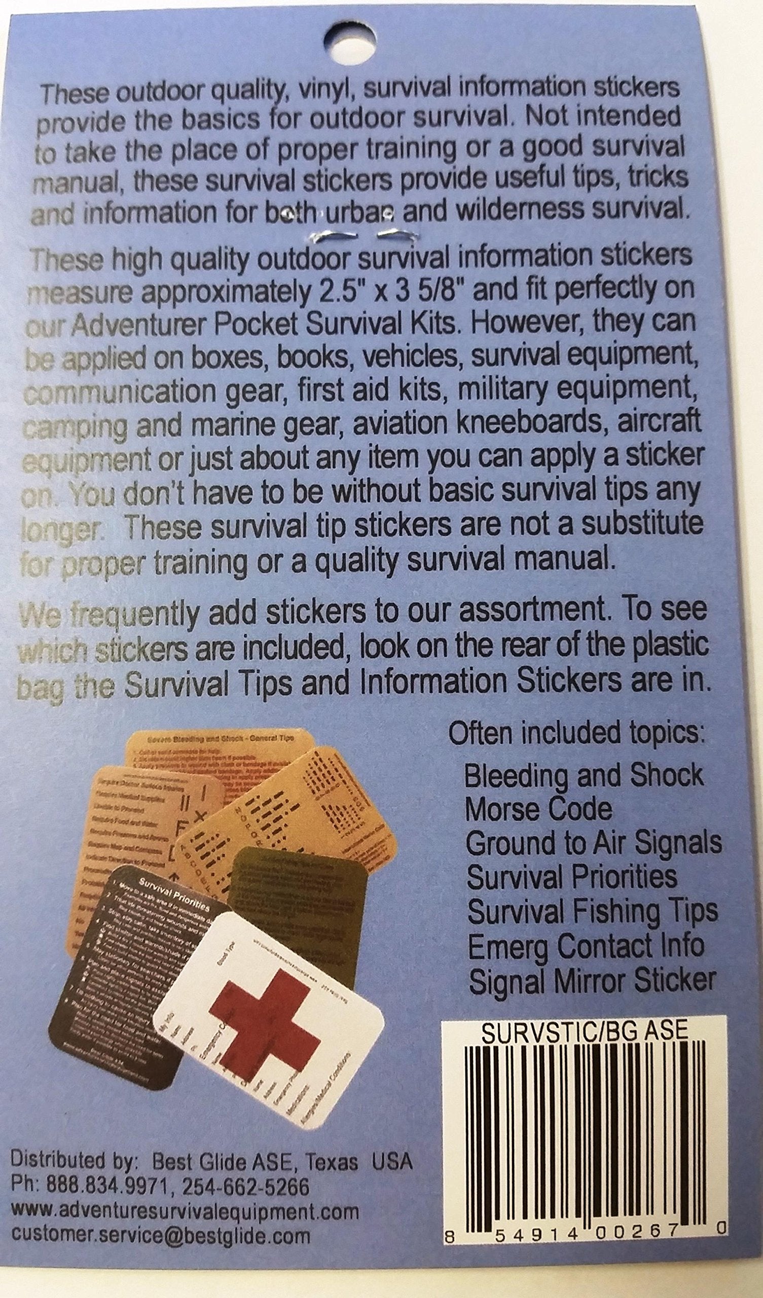 Best Glide ASE Severe Bleeding and Shock sticker for quick emergency reference