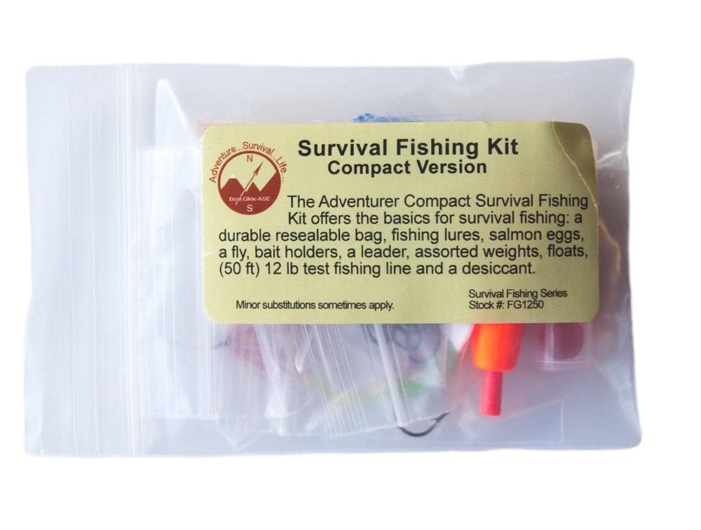 Contents shown: jigs, jigheads, flies, hooks, leaders, lines, and bobber