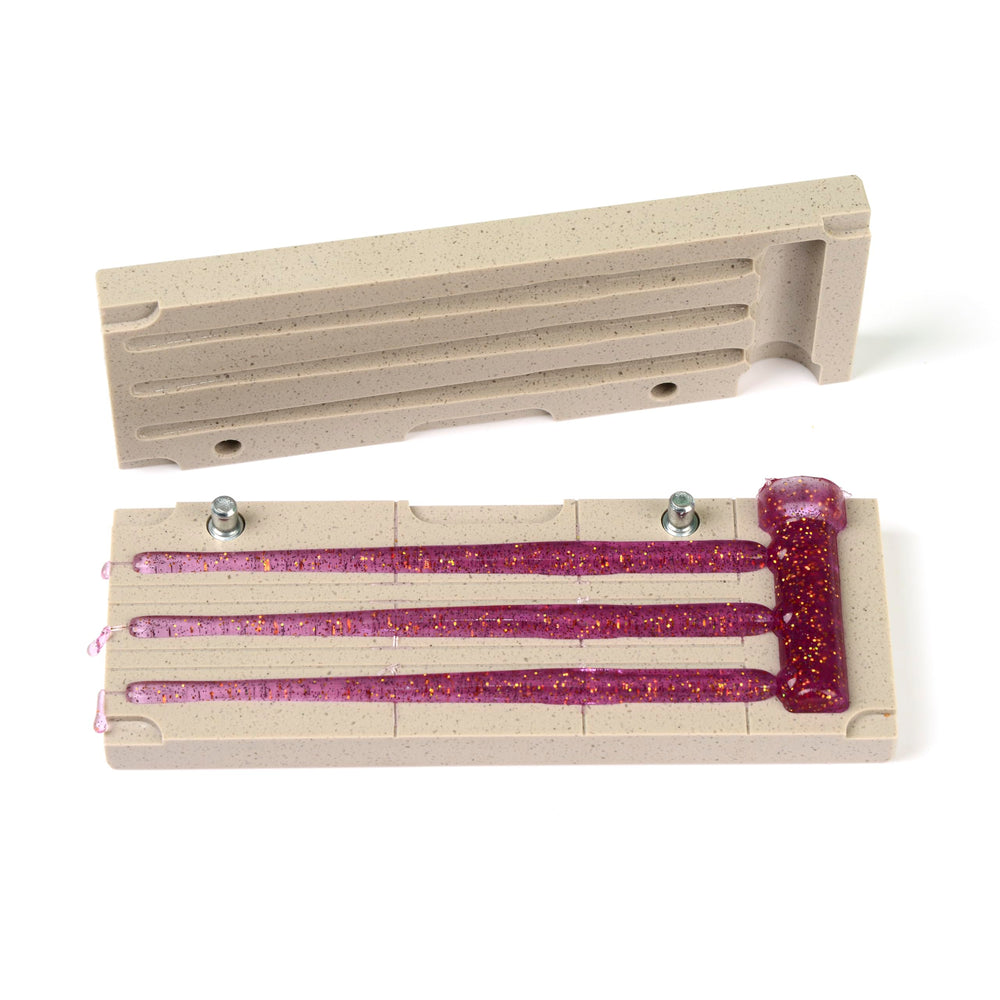 Best NJ engineered stone mold close-up emphasizes durable, low-porosity construction for detailed lures.