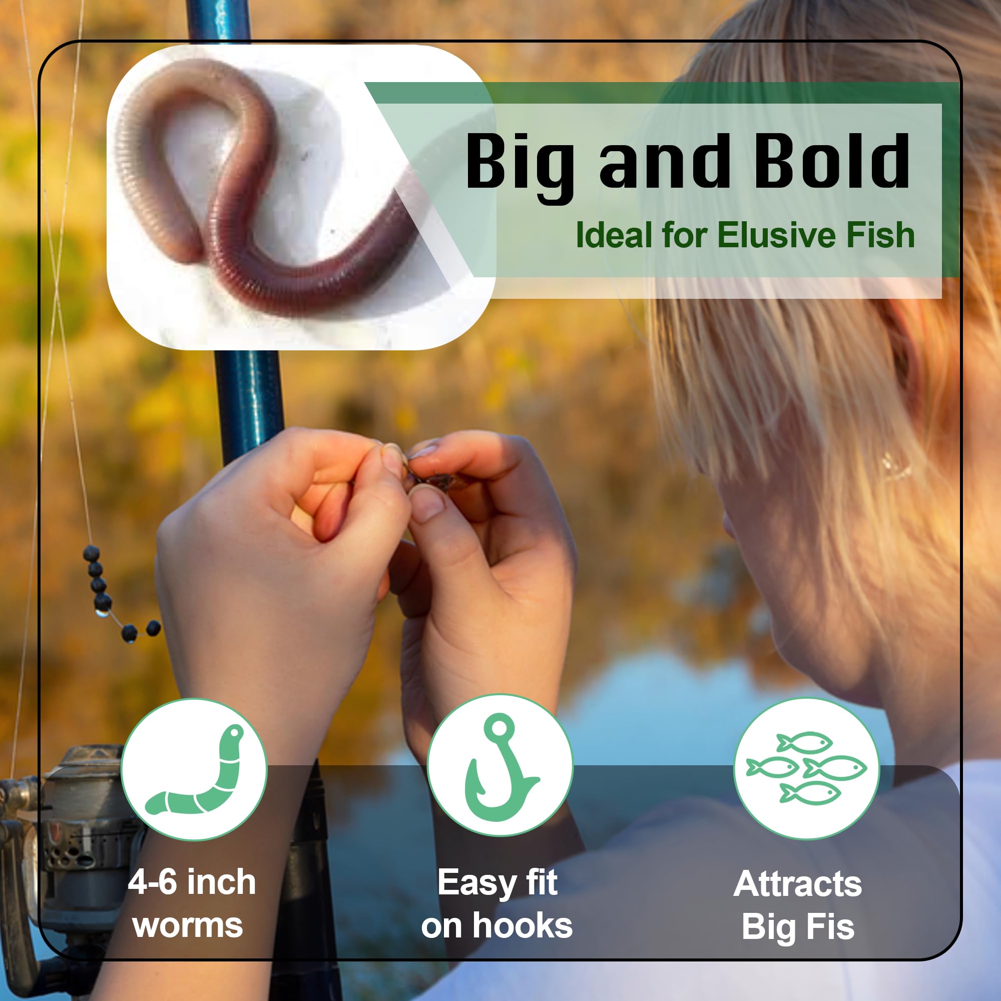 BestBait nightcrawlers packed for freshness and easy storage.