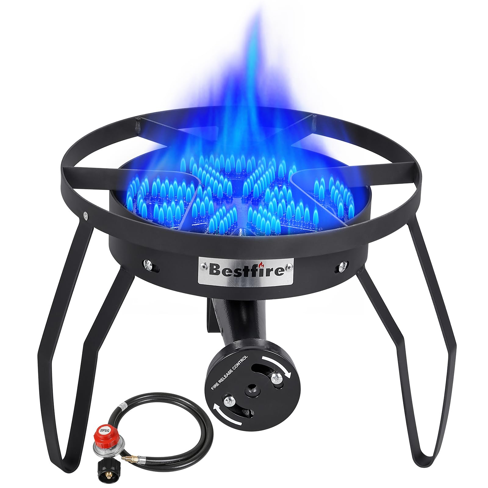 Bestfire 16in propane burner — powerful outdoor heat for camp cooking.
