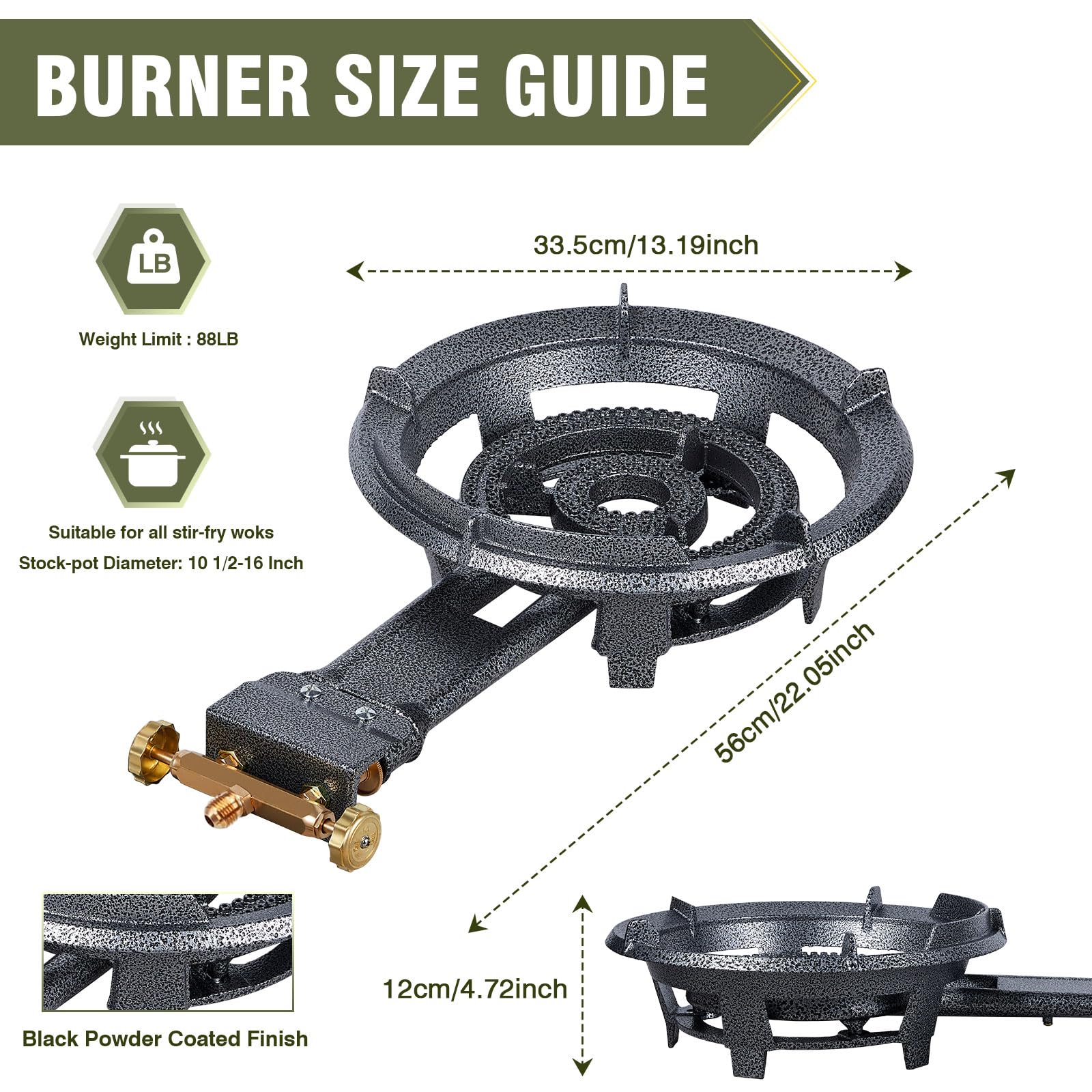 Bestfire 90,000 BTU outdoor stove delivering intense heat for wok cooking.
