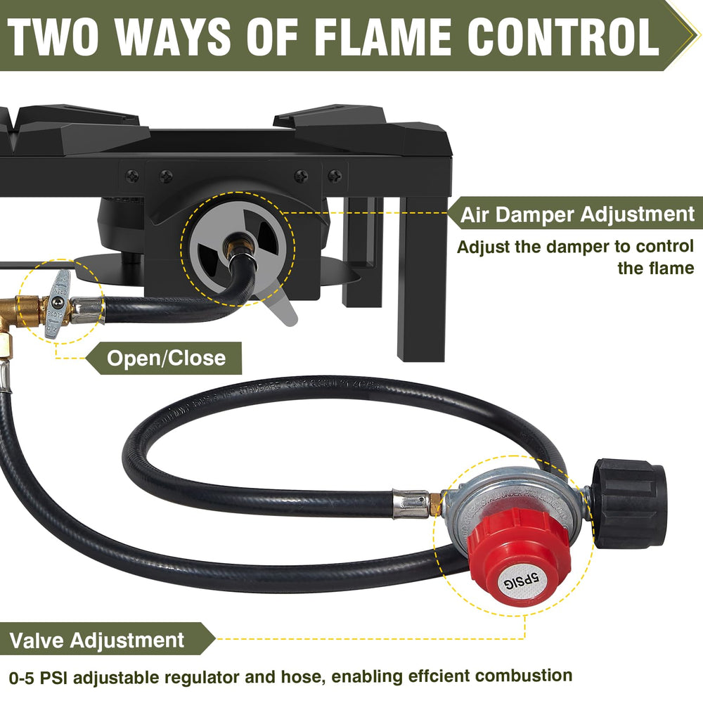 BESTFIRE cast iron frame delivering durable, stable support on rugged outdoor cooking