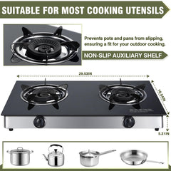BESTFIRE Forimo tempered-glass surface demonstrates durability and easy cleanup after cooking.