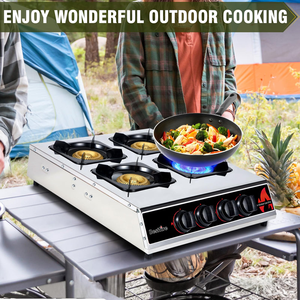 BESTFIRE portable outdoor setup prompts versatile camping cooking from soups to stir-fries