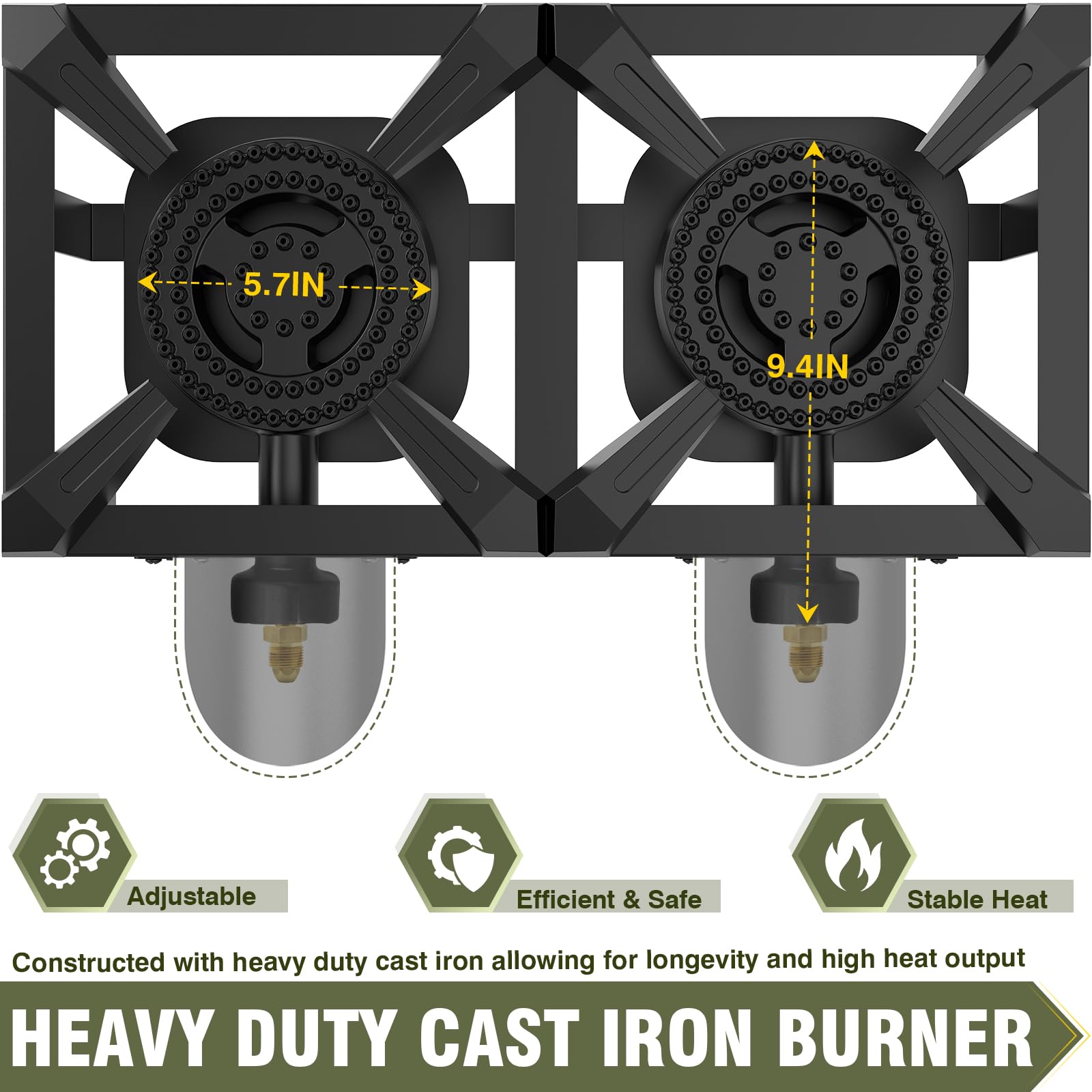 BESTFIRE 5PSI hose and regulator enable quick, safe propane connections