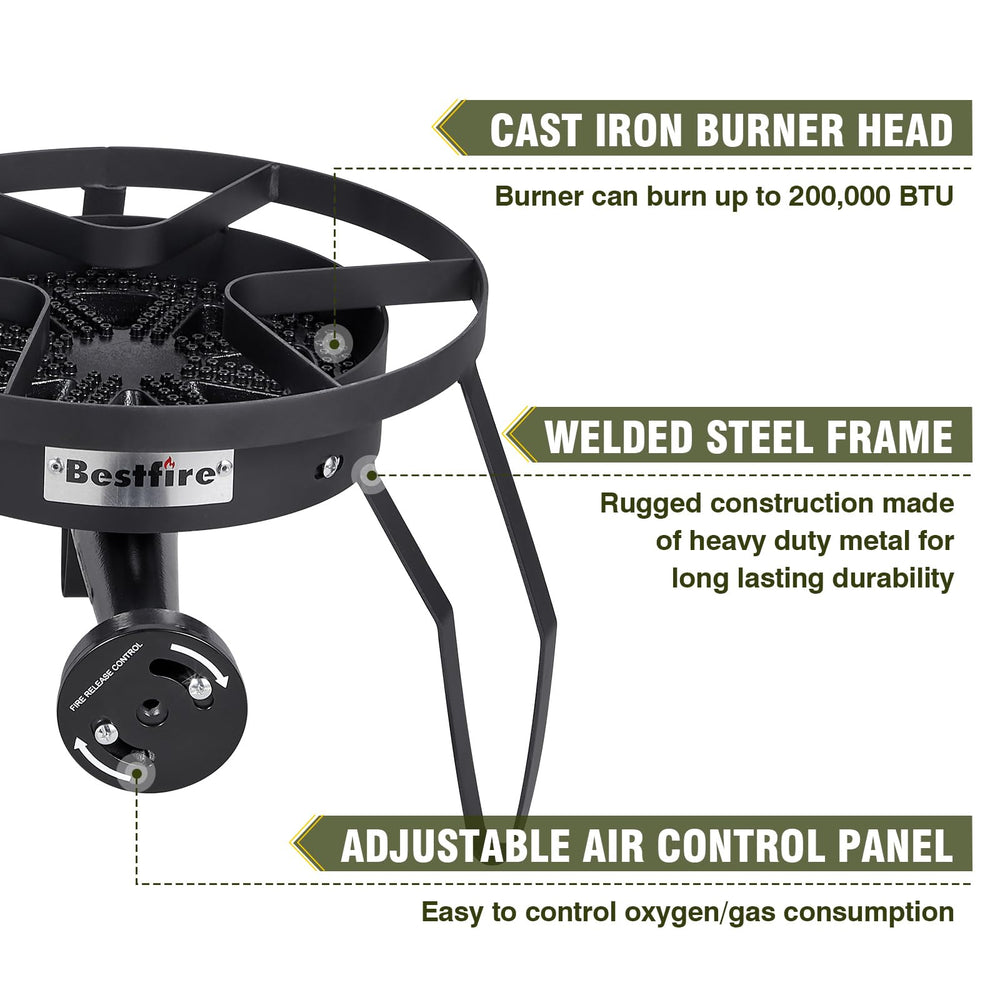Bestfire safety accessories included — help prevent leaks and ensure reliable operation.