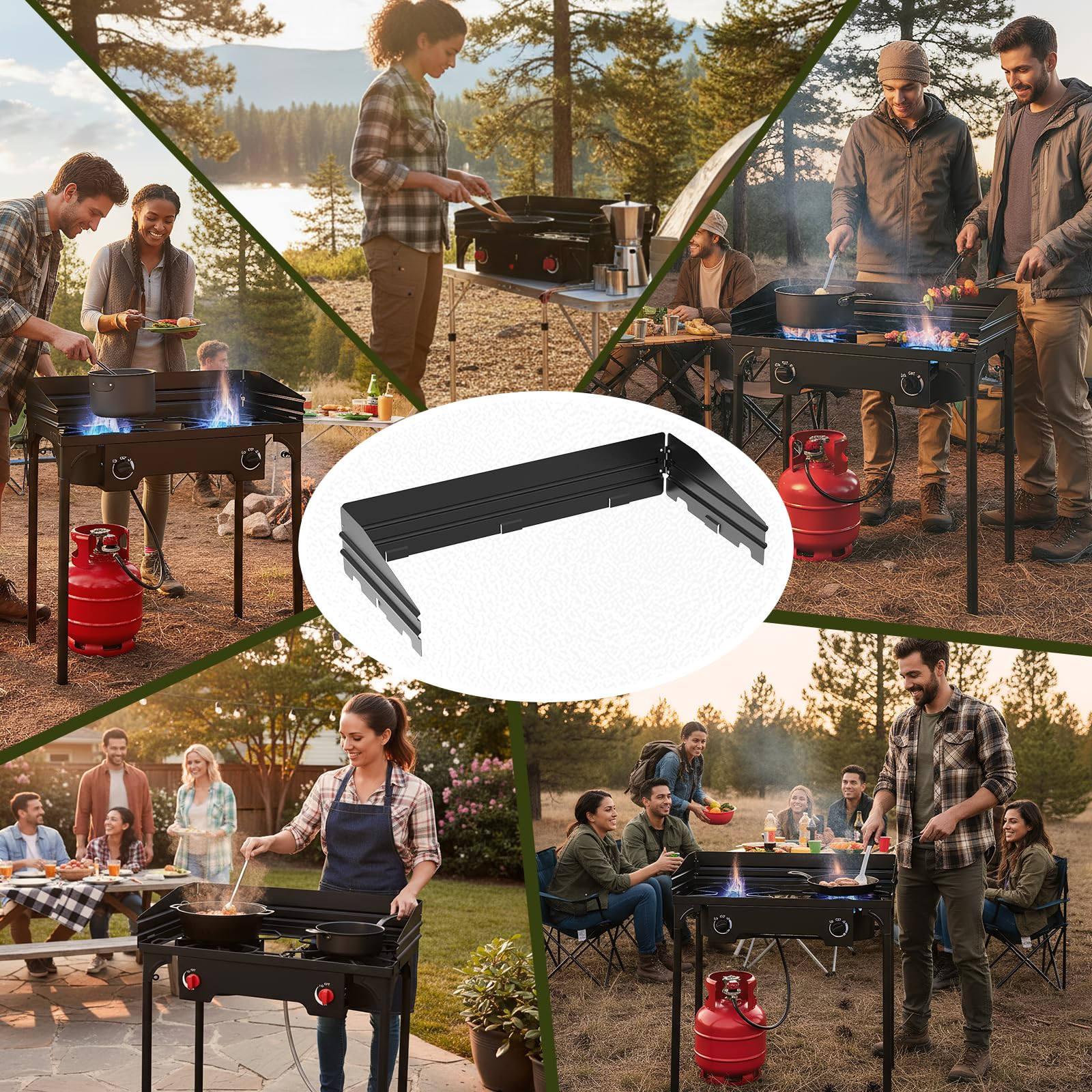 Bestfire windpanel is portable and easy to pack for camping.
