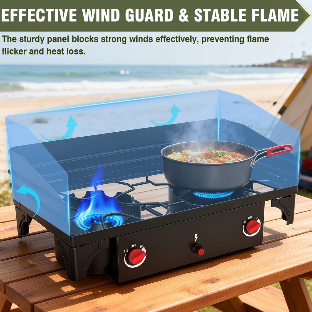 Bestfire windpanel offers tool-free setup for quick assembly.