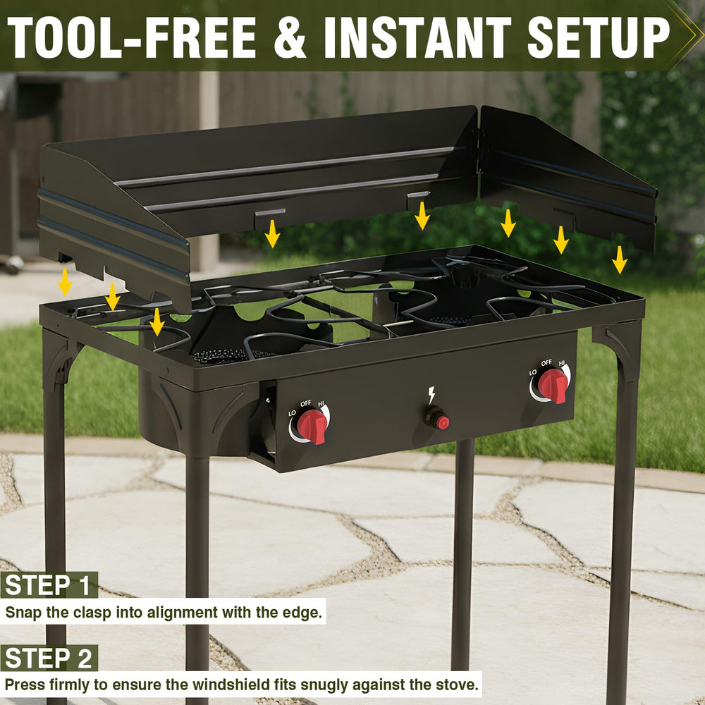 Bestfire windguard blocks wind to keep a steady flame.