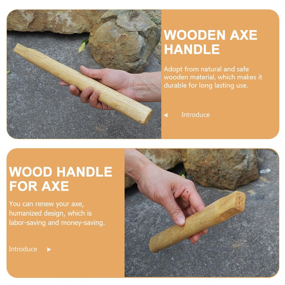BESTOYARD axe replacement handle in natural wood, sturdy and easy to grip.