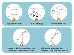 Bestset beach tent sunshade angle image shows adjustable shade for sun positions