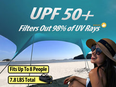 Bestset portable beach tent with carry bag enables easy transport.