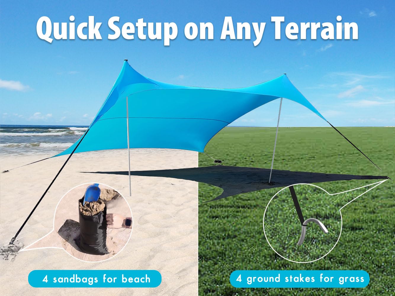 Bestset sunshade angle adjustment helps you optimize shade throughout the day.