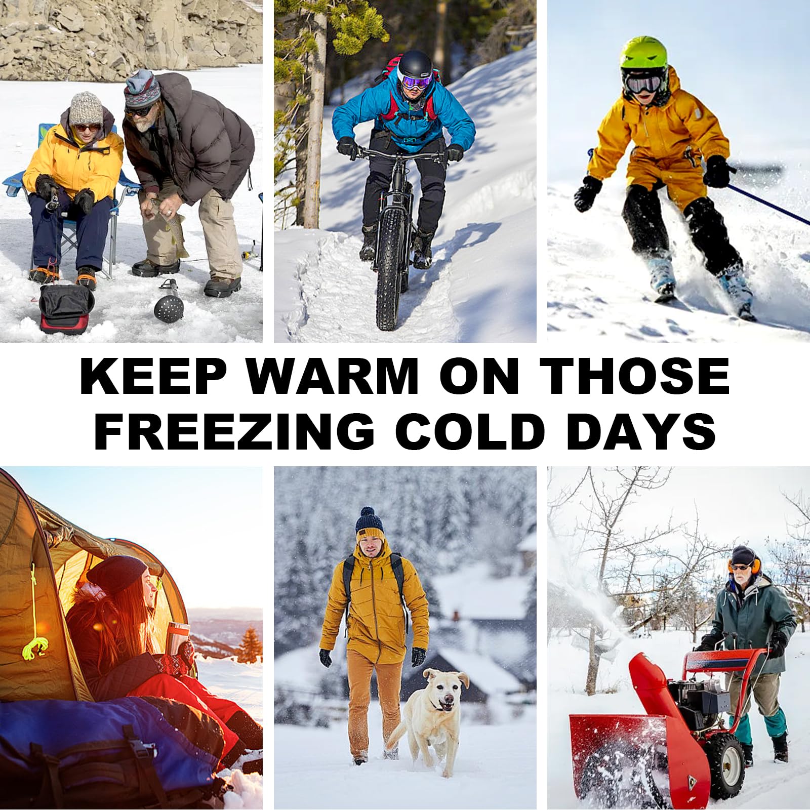 BESWORLDS Heated Socks in action during skiing show versatile outdoor use.
