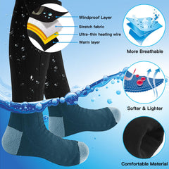 BESWORLDS Unisex-fit socks with fleece-lining offer cozy warmth.