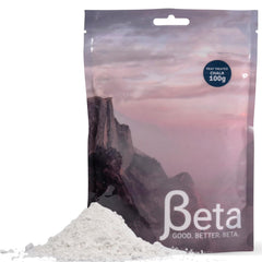Beta Climbing heat-treated chalk powder enhances grip and absorption