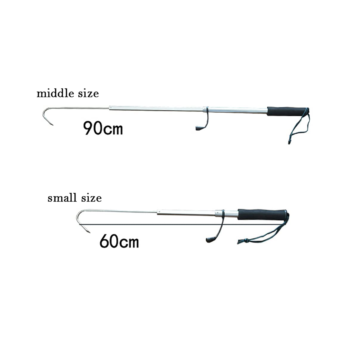 BE-TOOL middle model gaff extended to 90 cm for reach on larger catches