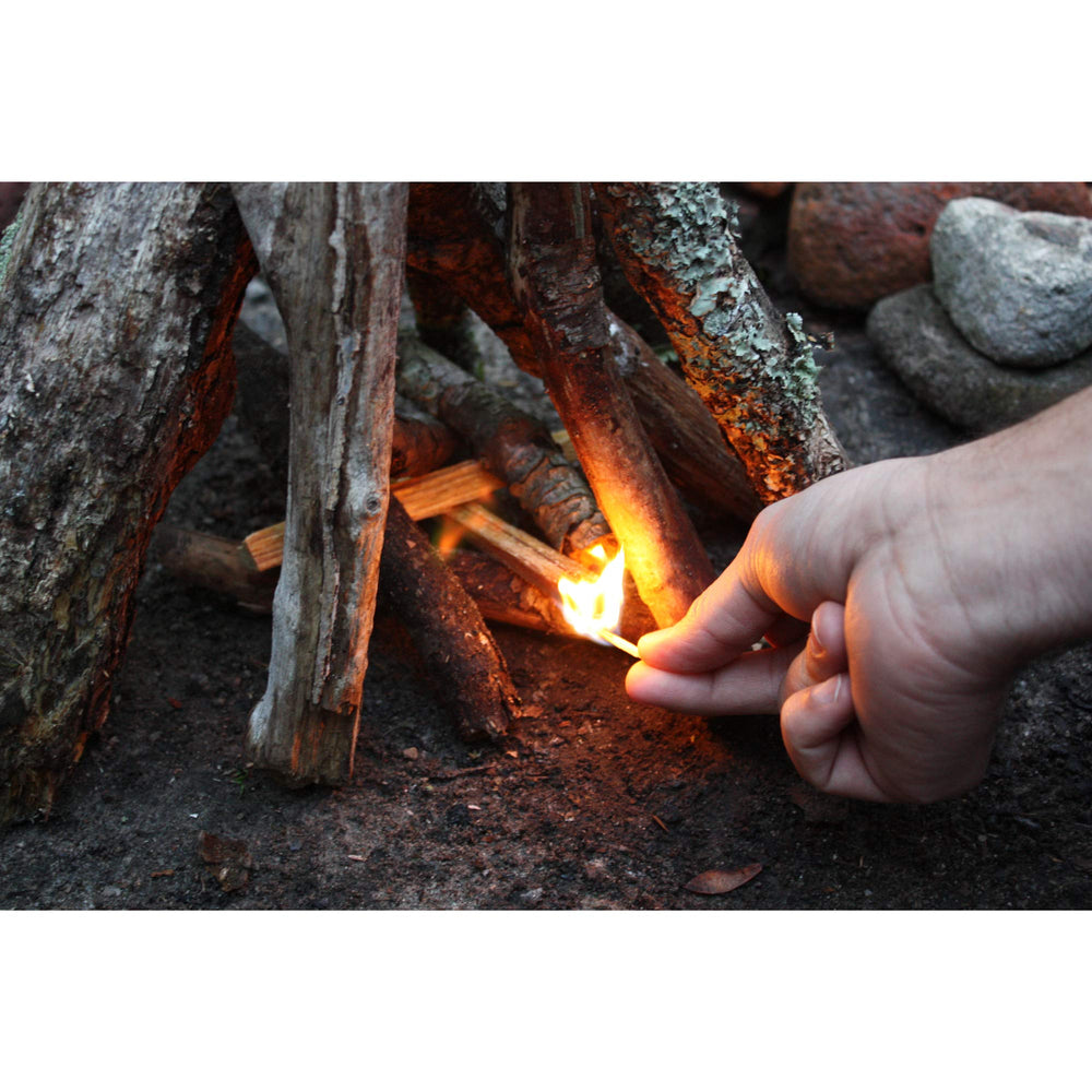 Indoor chimney scene with Better Wood Fatwood for clean, non-toxic flames.