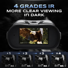 Bettitope night vision goggles 3inch HD screen for clear day and night.