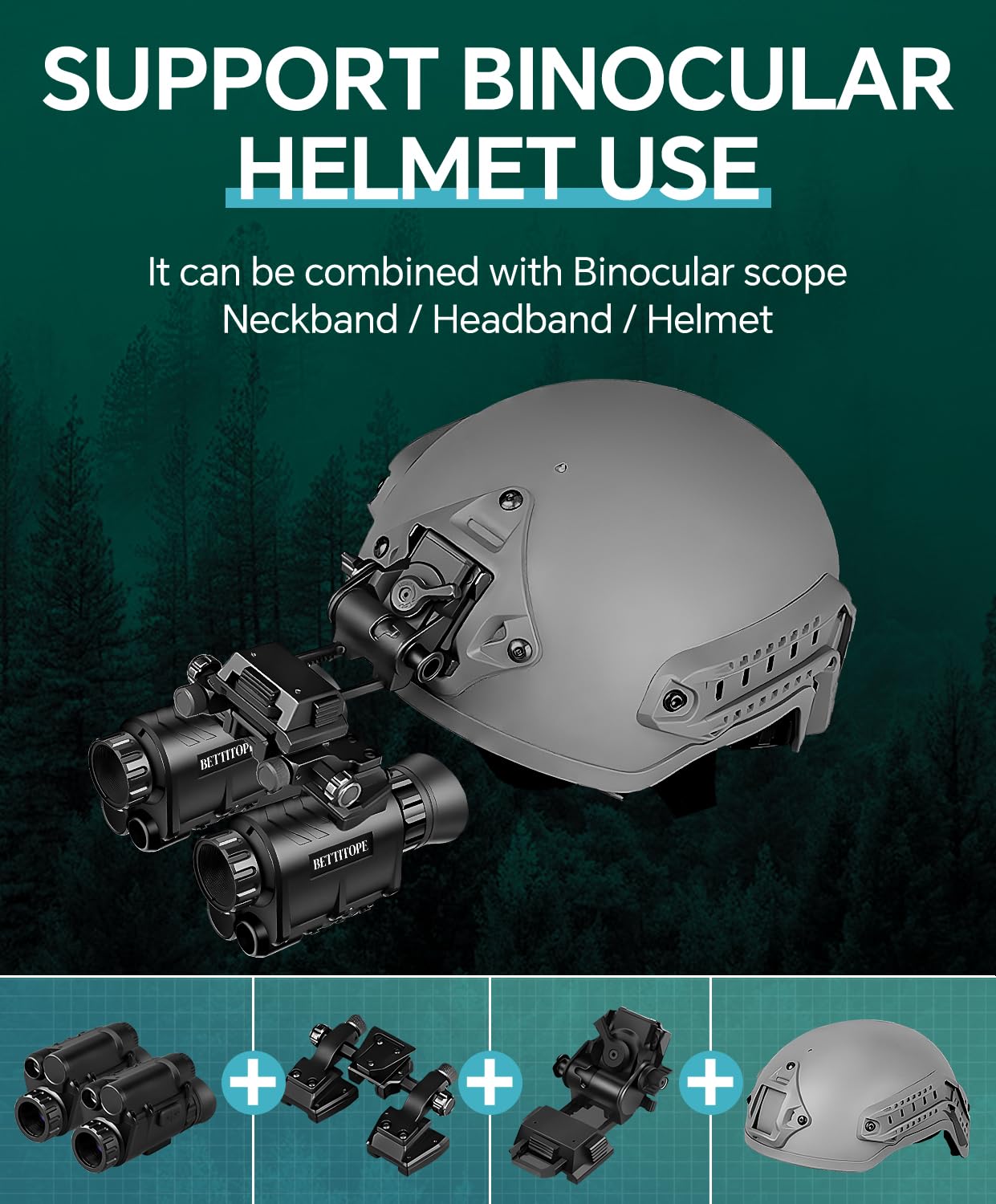 BETTITOPE NVG30 IPX7 waterproof design withstands rugged night conditions