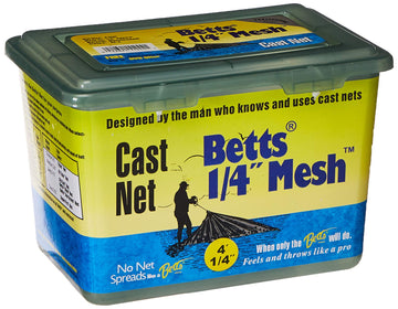Betts white bait cast net in use on shoreline for quick baiting