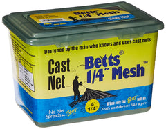 Betts white bait cast net in use on shoreline for quick baiting