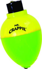 Betts Mr. Crappie RP78P-3YG rattlin-round-and-pear floats 7-8 inch yellow/green for crappie fishing