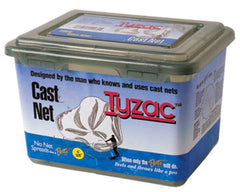 Betts Tyzac cast net for fishing bait opens wide for quick bait capture and fast sinking.