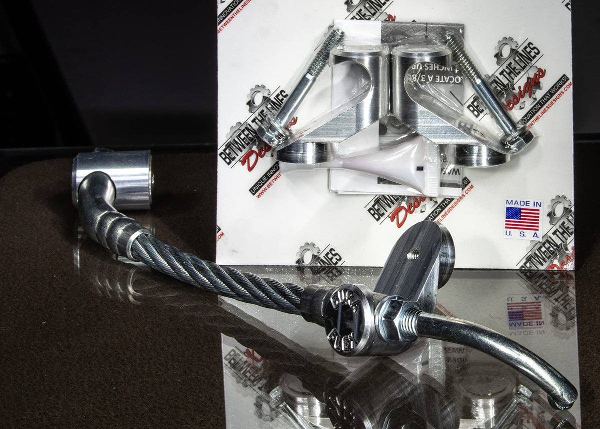 Between the Lines Designs 1211-WH Bogie Wheel Hook for secure DuraFlex cable routing.