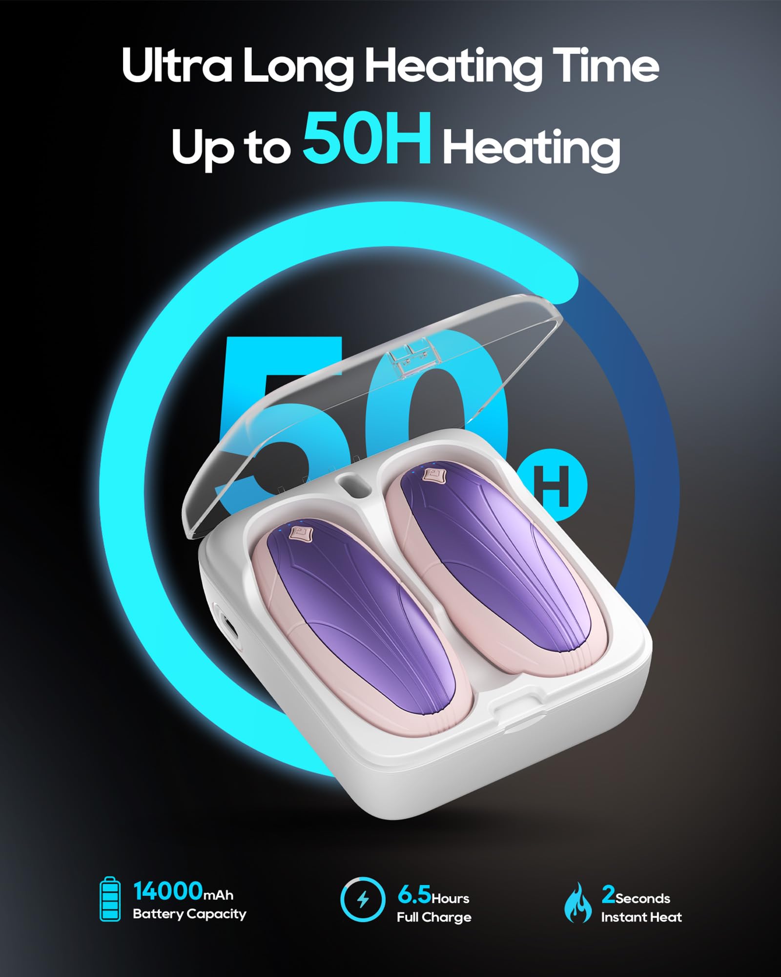 Beuchan hand warmers ai-smart-chip close-up illustrating intelligent control for safe use