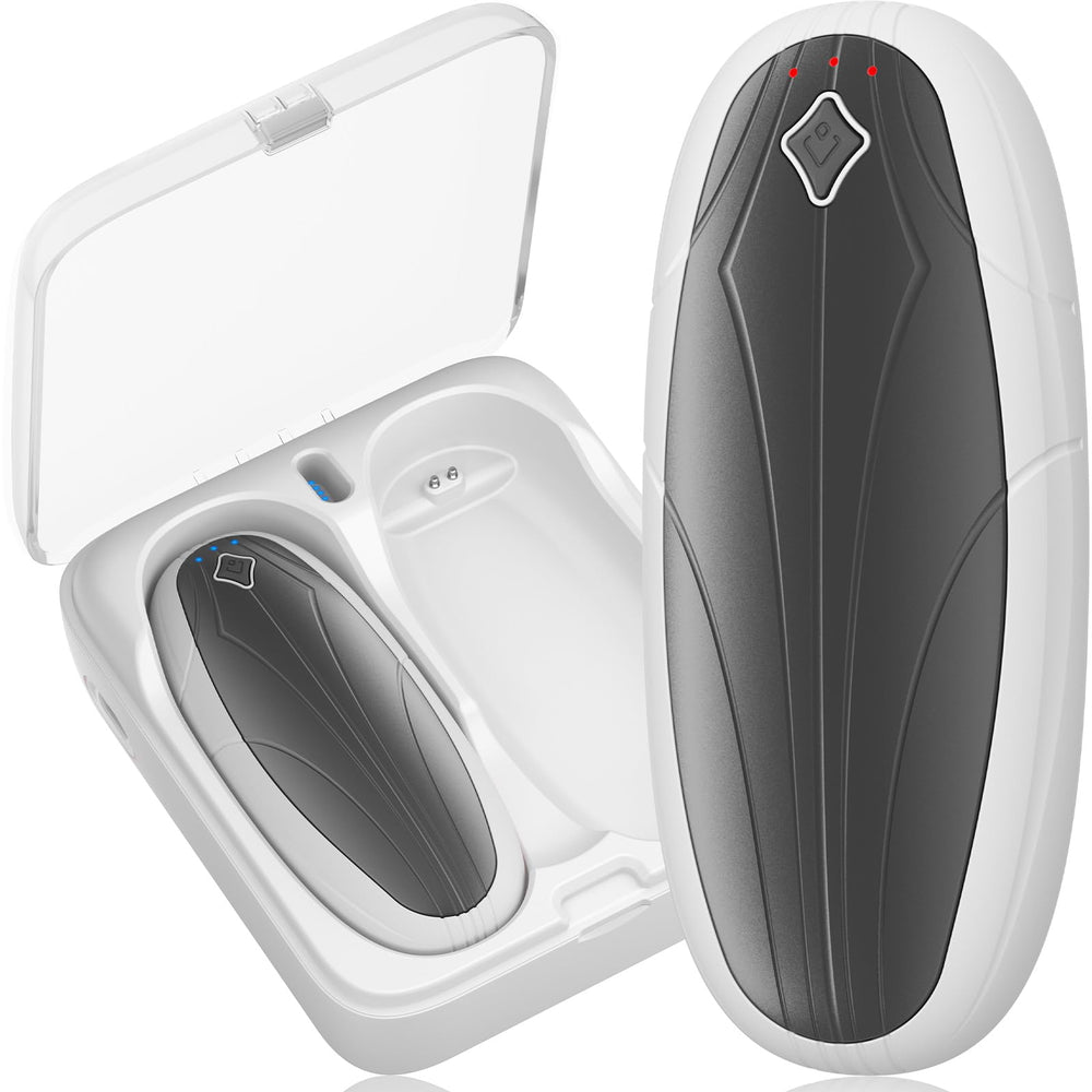 Beuchan hand warmers with rechargeable case provide portable warmth on the go.