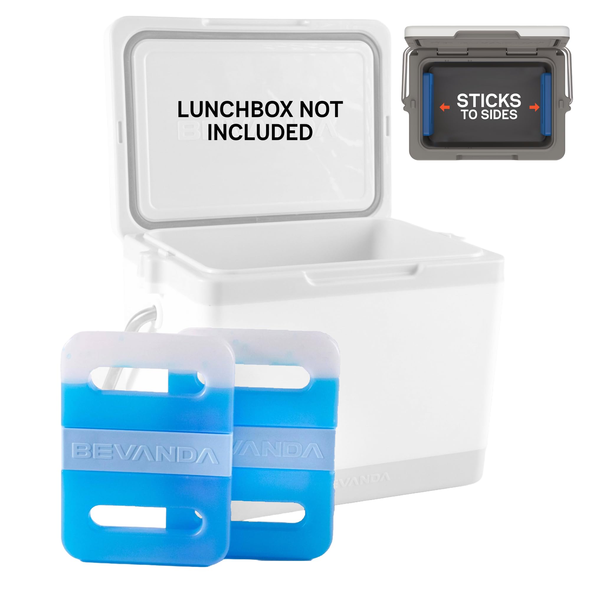 Bevanda magnetic ice pack in compact size keeps Verge 10QT contents evenly chilled.