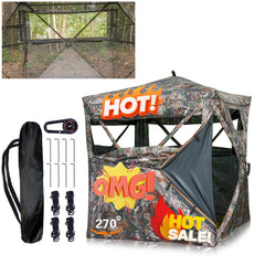 Beviliu hunting blind easy-setup enables quick shelter when moving between spots.