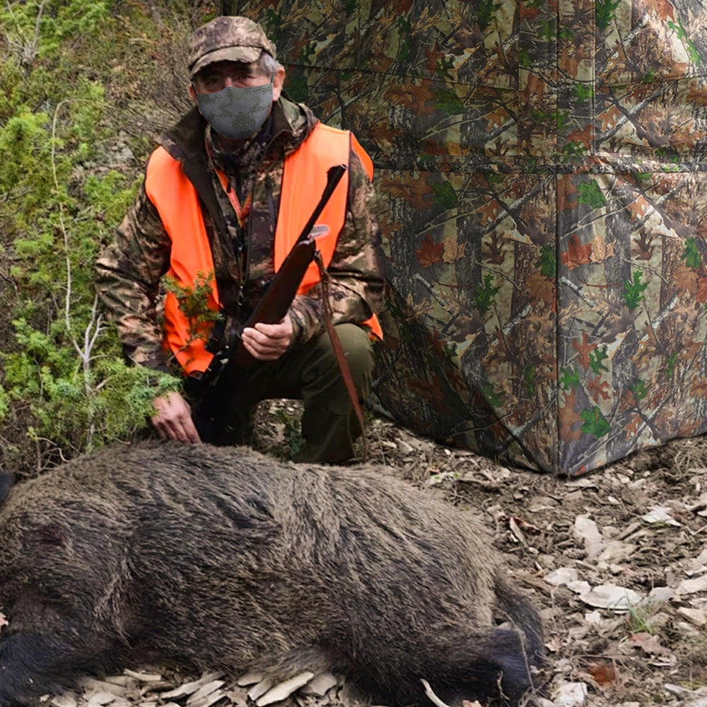 Beviliu hunting blind interior-58x58x68 spacious for 2-3 people and gear.