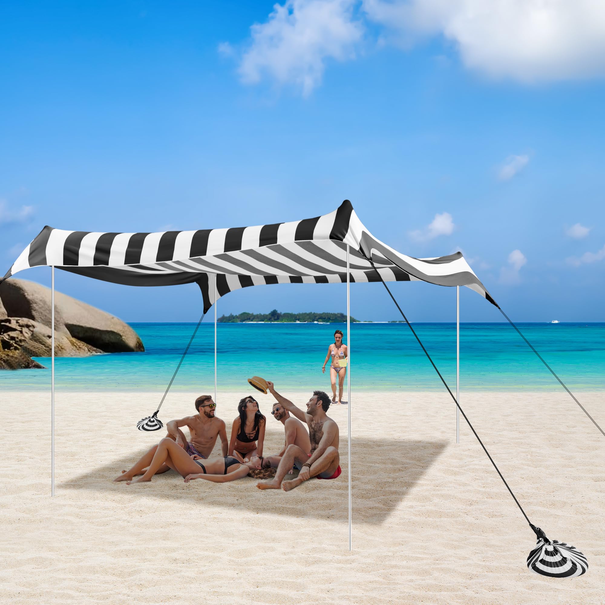 BEW Beach Tent 10x10-foot spacious shelter ready for picnics and relaxed gear.