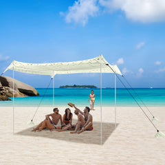 BEW Beach Tent 10x10 layout shows spacious shade for family.