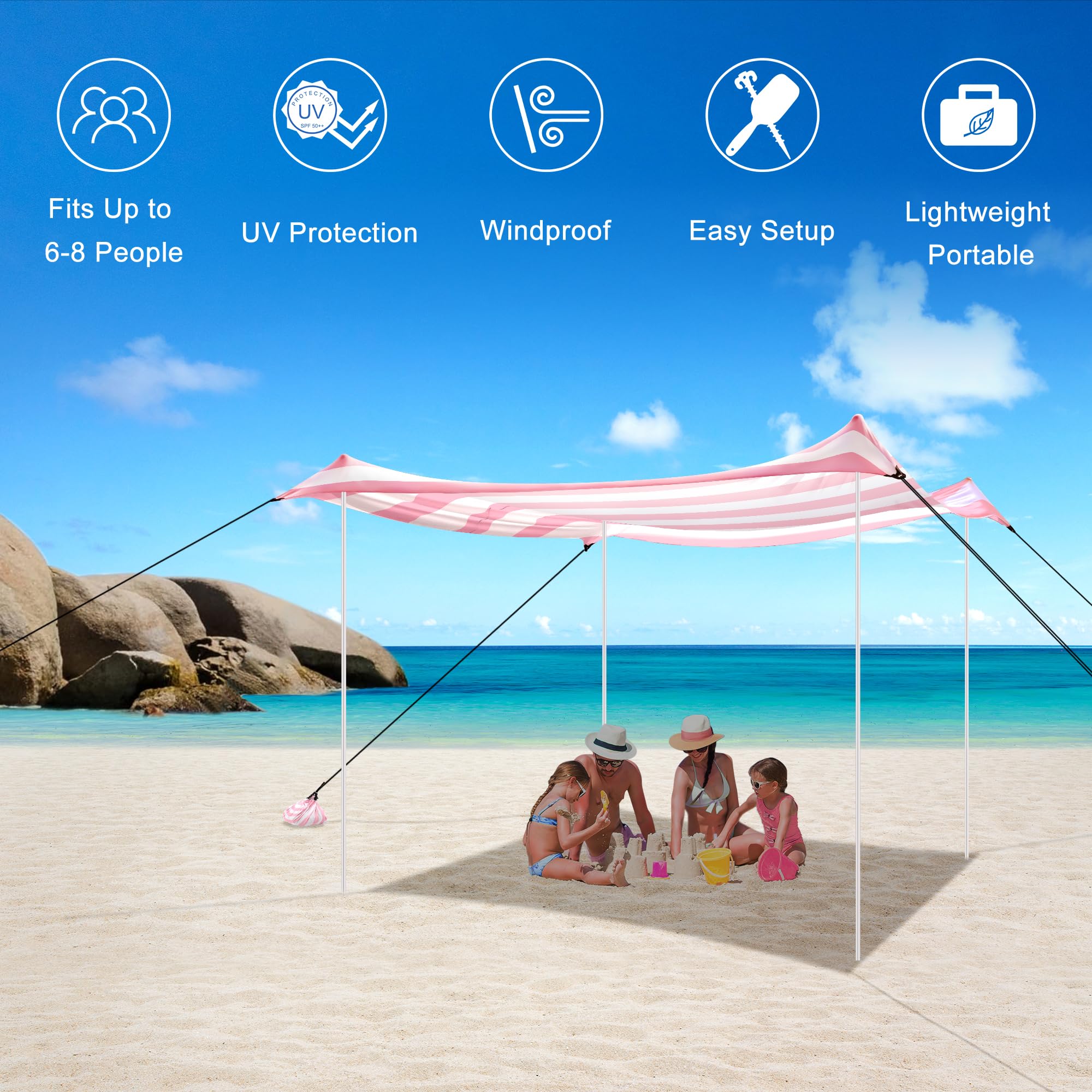 BEW Beach Tent carry bag enables easy transport to parks and beaches.