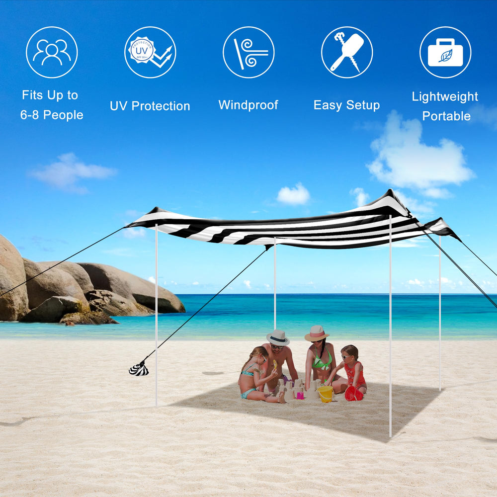 BEW Beach Tent pop-up setup shows quick shade on arrival.