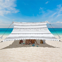 BEW beach tent setup-poles enables quick shade on sunny shores