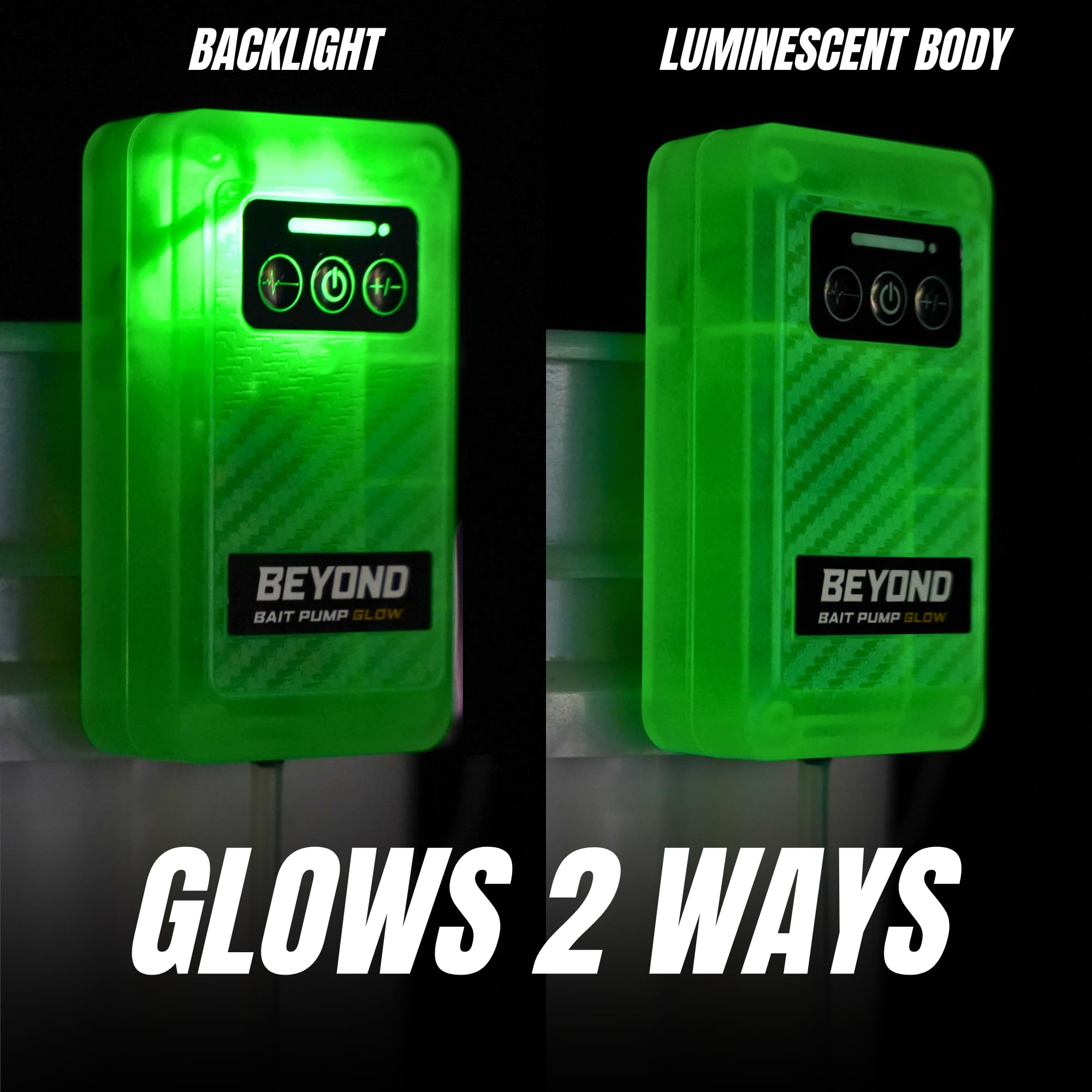 Beyond Bait Pump four-speed control adjusts oxygen for buckets