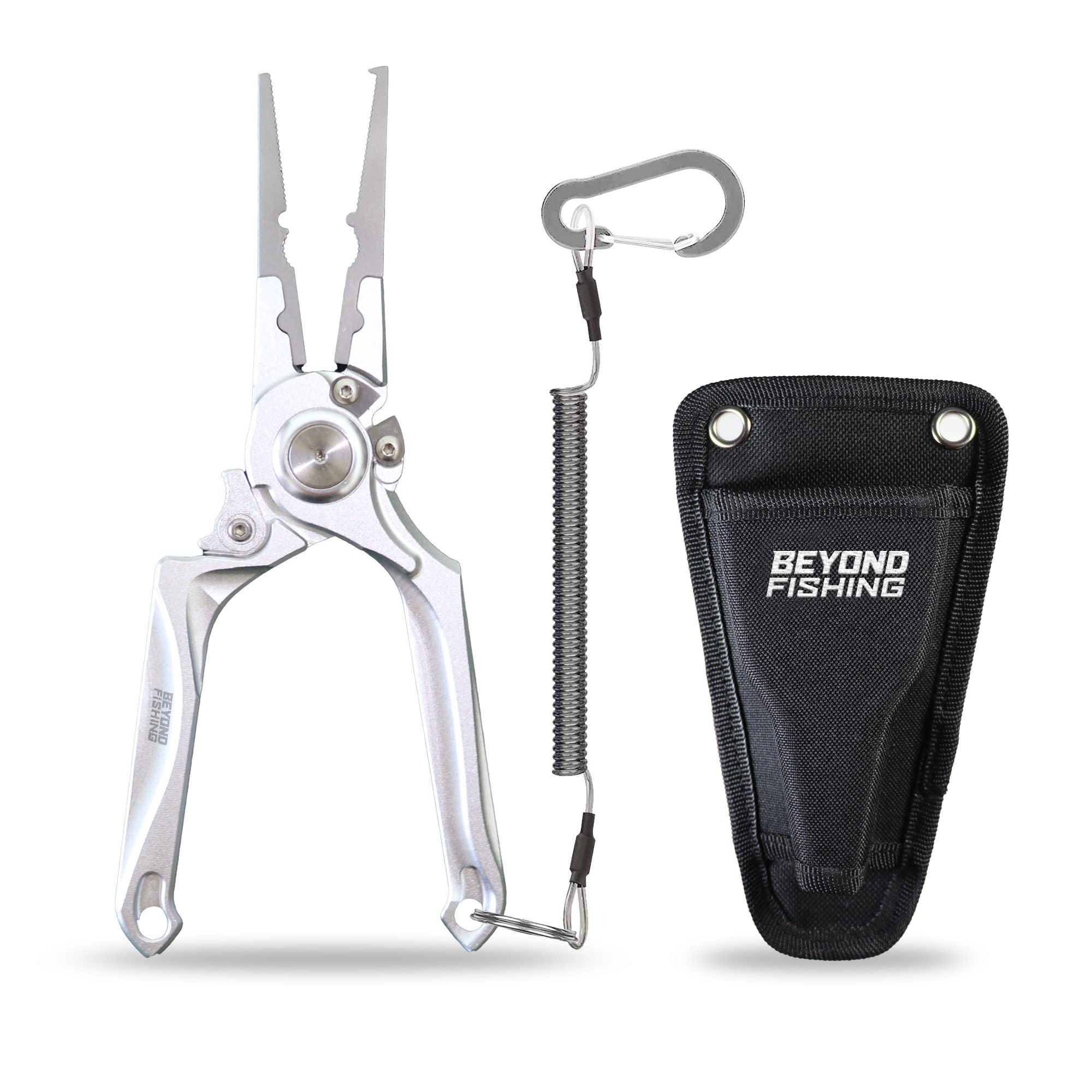 Beyond Braid Beyond Fishing Pro Aluminum Series 8 Inch Sliver closeup shows corrosion-resistant body for saltwater use