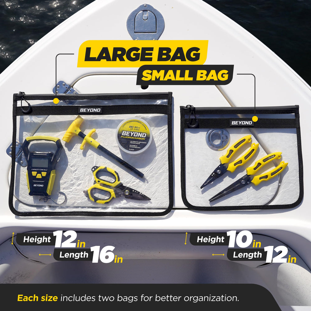 Beyond Braid DryVault Small wide zipper enables fast access with wet hands.