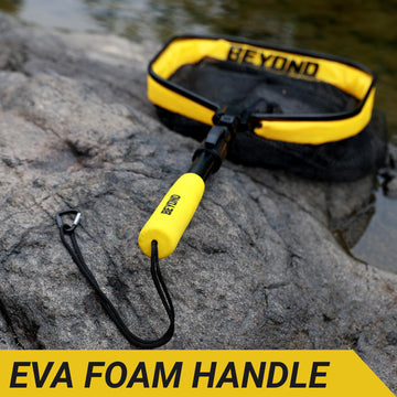 Foldable hoop and rotating lock for compact storage