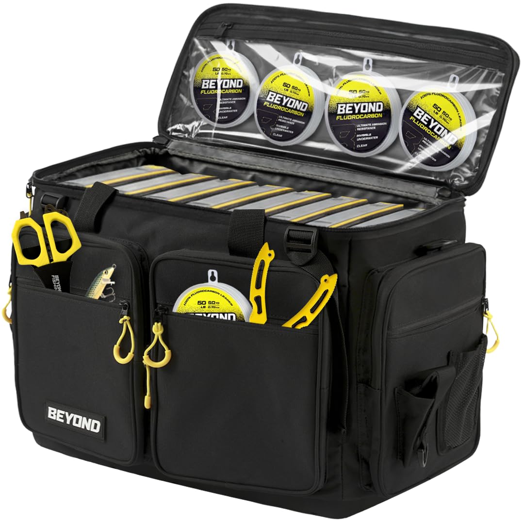 Beyond Braid Hauler Pro large main compartment for tackle organization and quick access