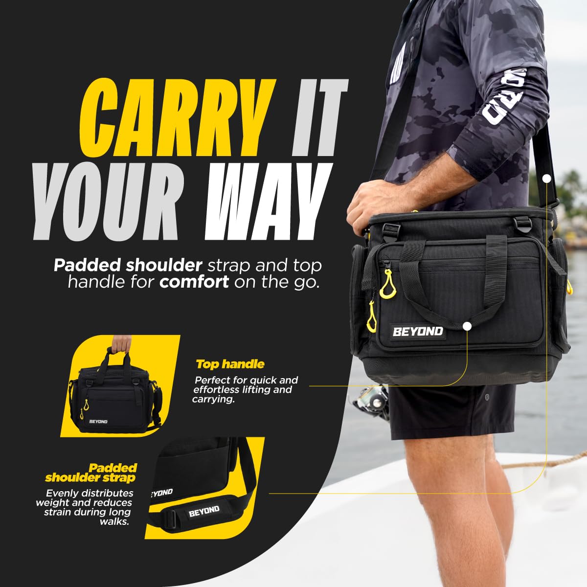Beyond Braid Hauler Pro Medium compression bottom grips surfaces for stability