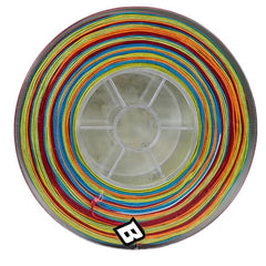 Beyond Braid Lead Core 200yd 27lb close-up shows abrasion-resistant braid against rocks.