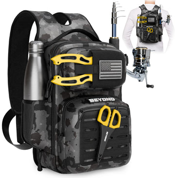 Beyond Braid Voyager compact-design backpack for on-the-go fishing storage.