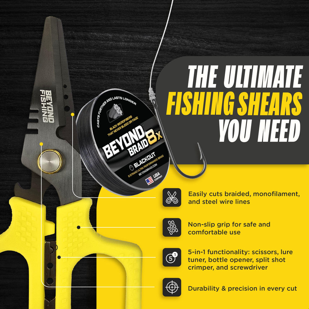 Premium non-slip grip and XL finger holes on the yellow Pro Shears