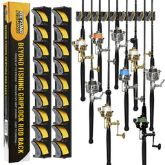 Side view of Beyond Fishing GripLock Vertical Rod Rack 2-pack
